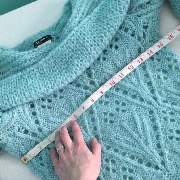 Seafoam Wool Blend Knitted Sweater - Picture 9 of 12